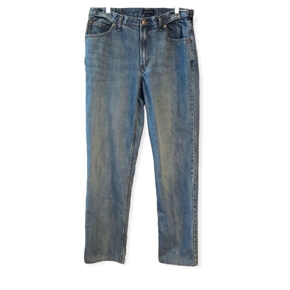 Land’s End Sz 35 Blue Denim Traditional Fit Jeans - Picture 1 of 9